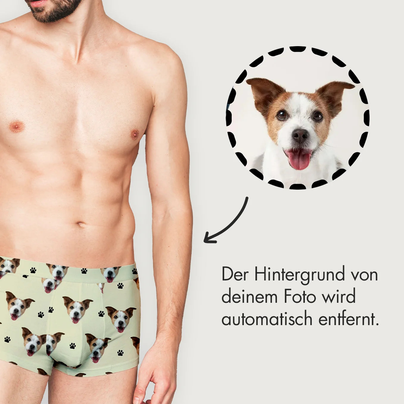 Personalisierte Boxershorts "Haustier Muster"