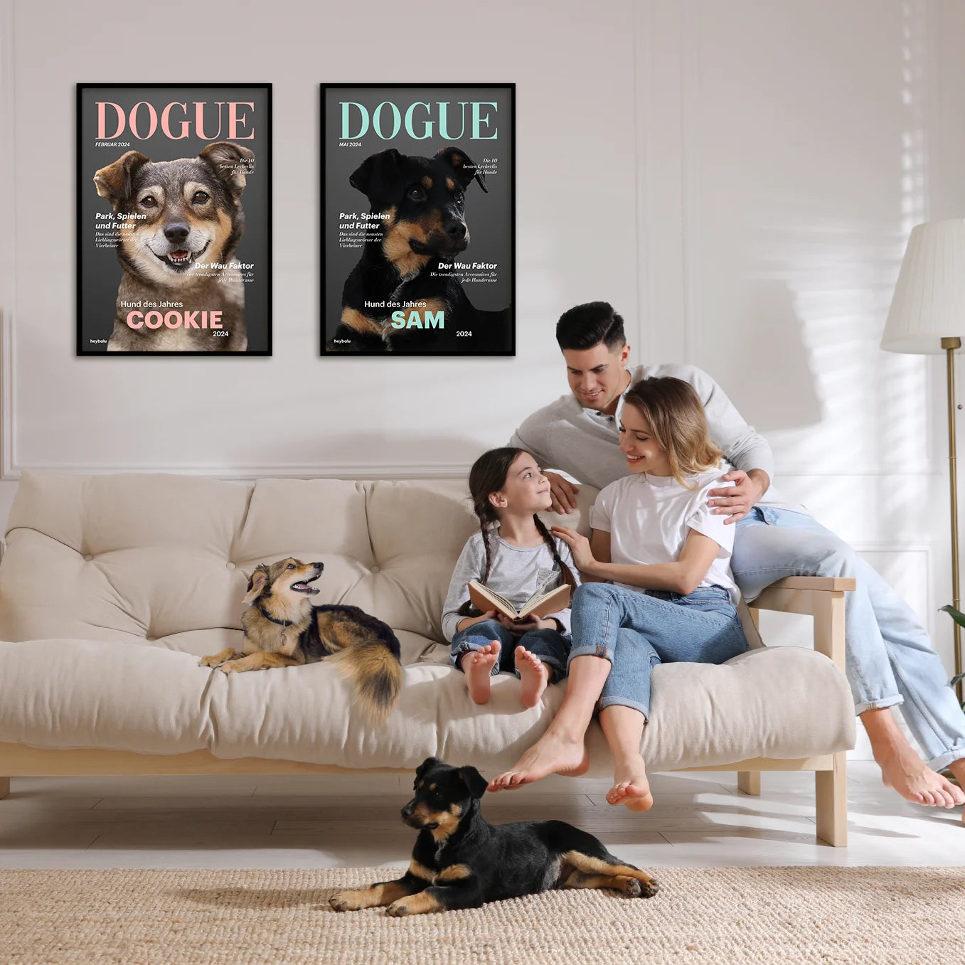 Personalisiertes Poster Hundemagazin "DOGUE"