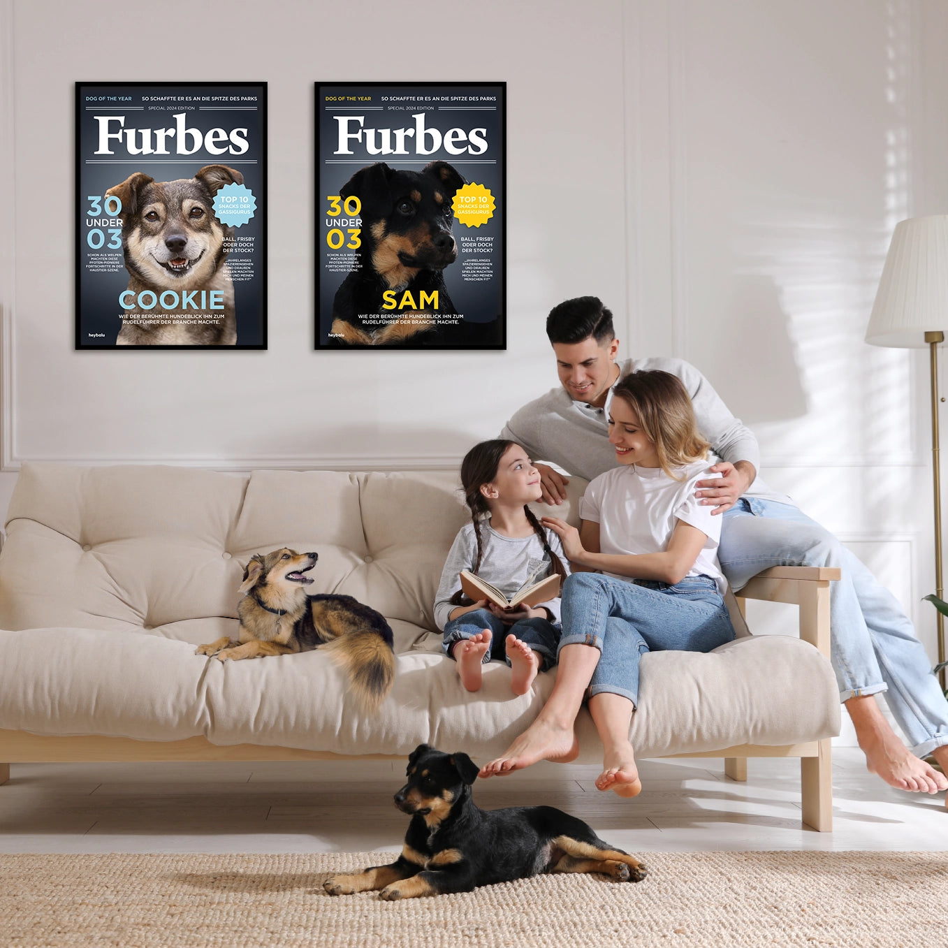 Personalisiertes Poster Hundemagazin "Furbes" Hey Balu