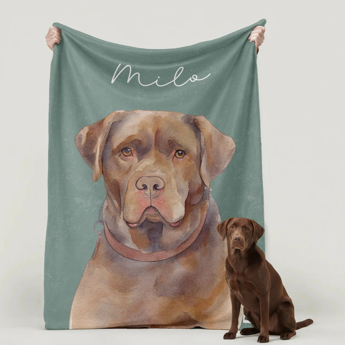 Personalisierte Decke Hund "Portrait"