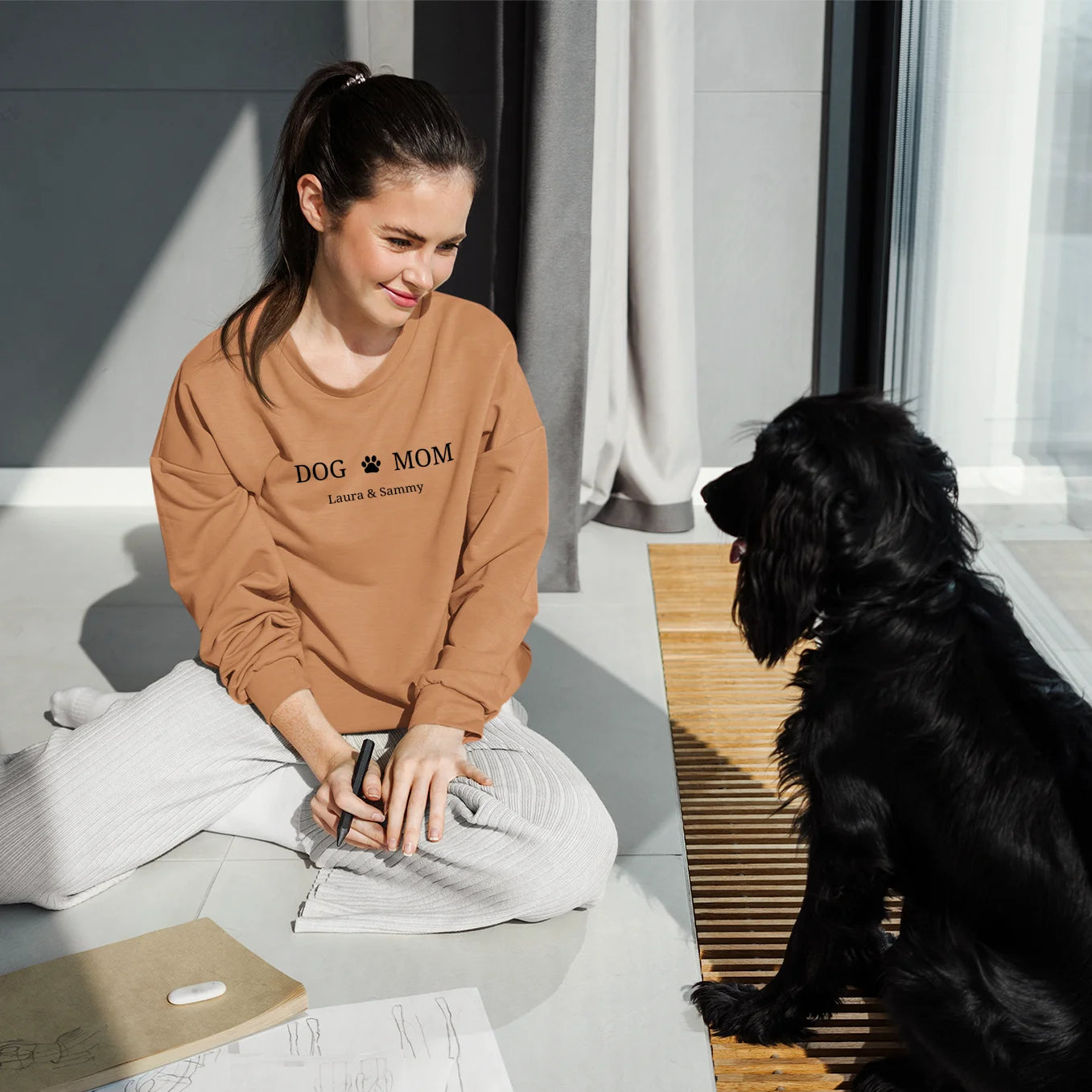 Personalisierter Sweater Dog Mom "Motiv"