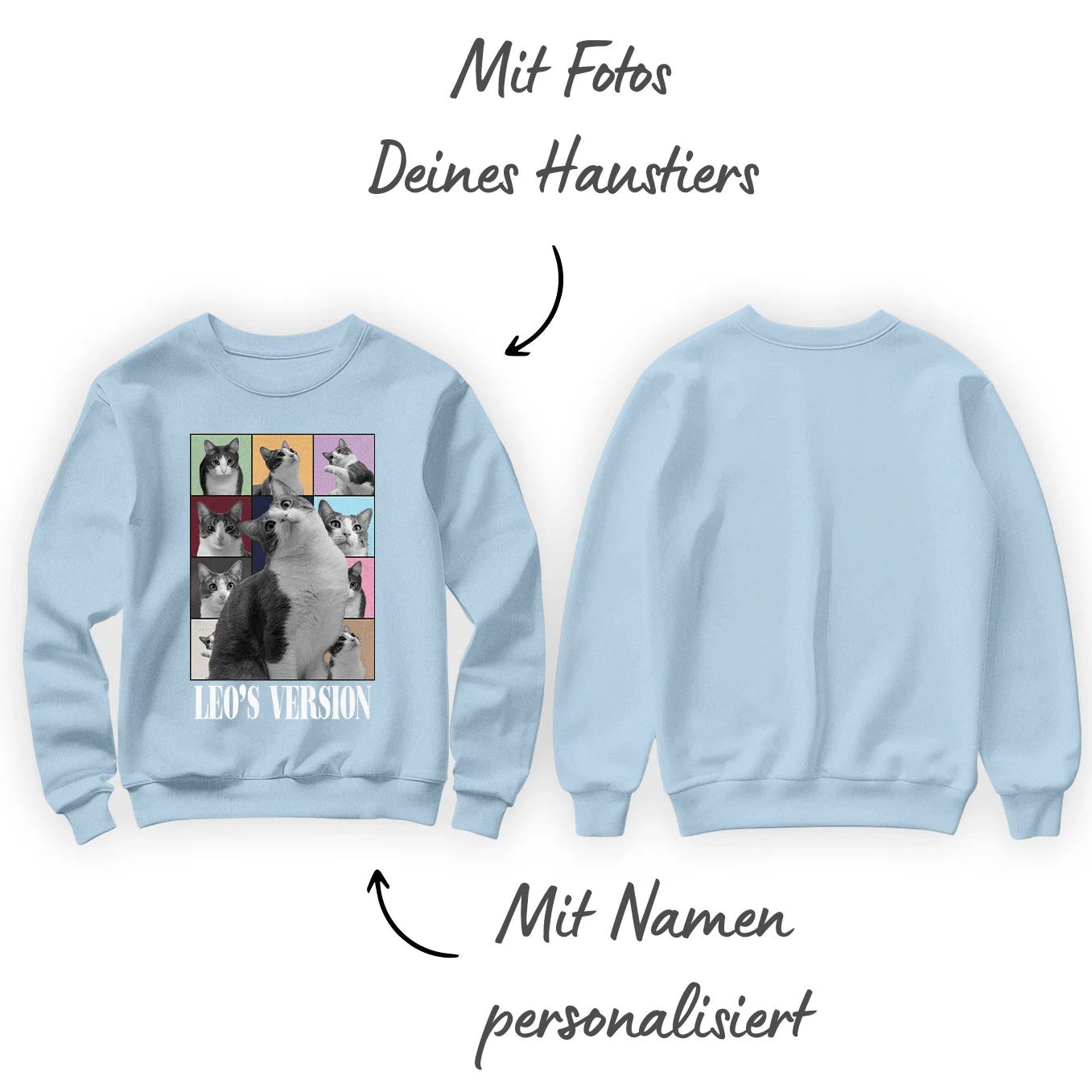 Personalisierter Sweater "Cat's Version" Hey Balu