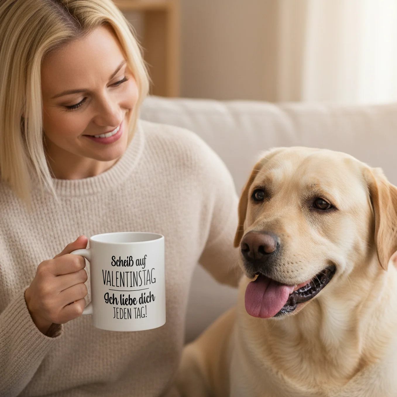 Personalisierte Tasse "Valentinstag"