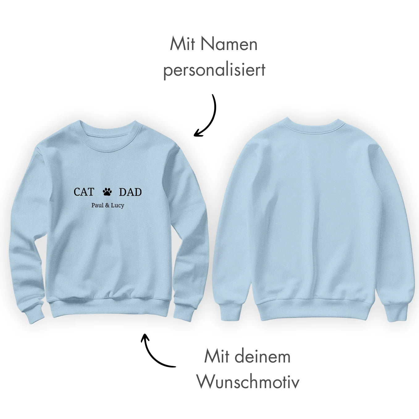 Personalisierter Sweater "Cat Dad"