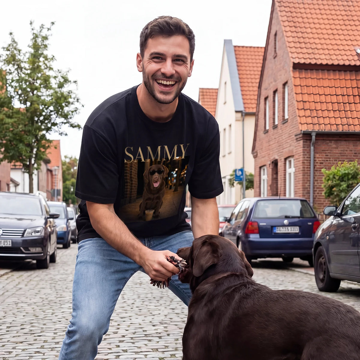 Personalisiertes T-Shirt "Vintage Haustier"