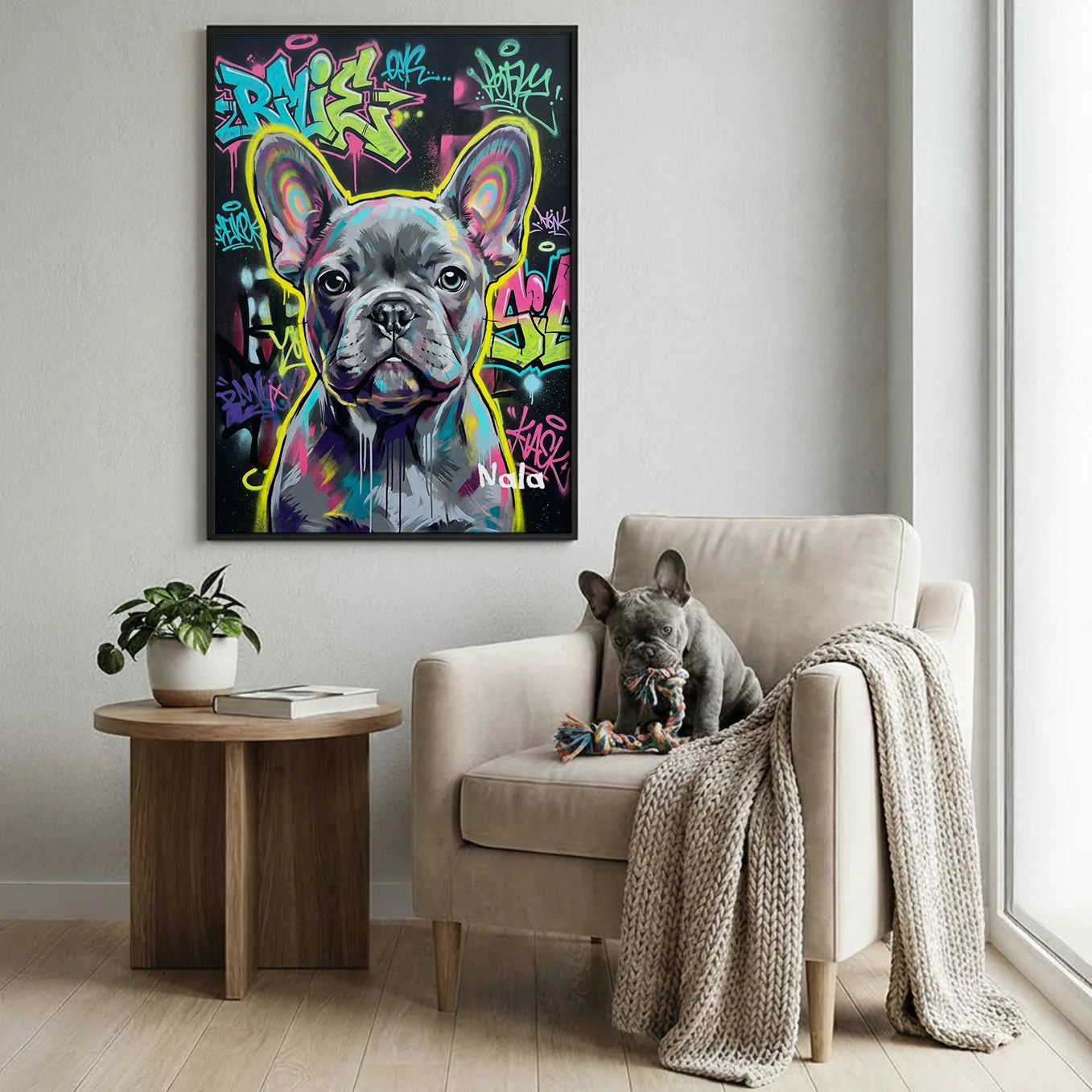 Personalisiertes Poster Hund "Graffiti"