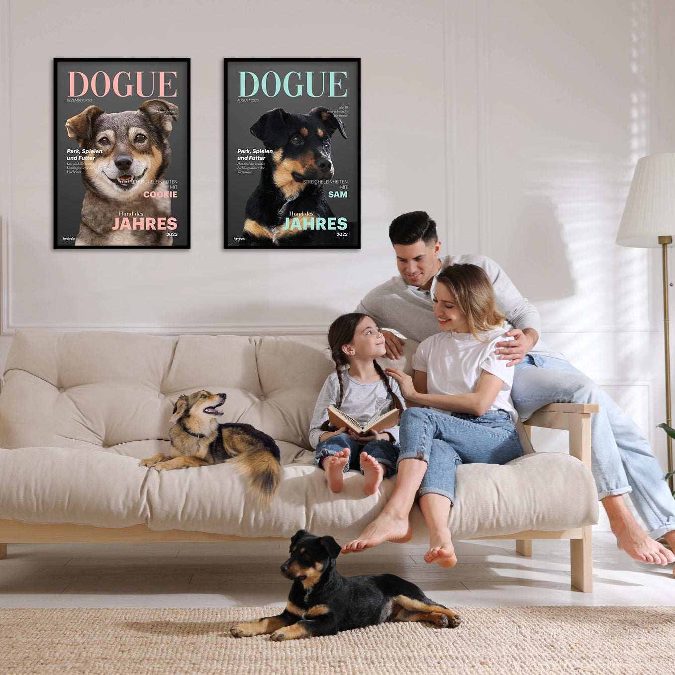 Personalisiertes Poster Hundemagazin "DOGUE" Hey Balu