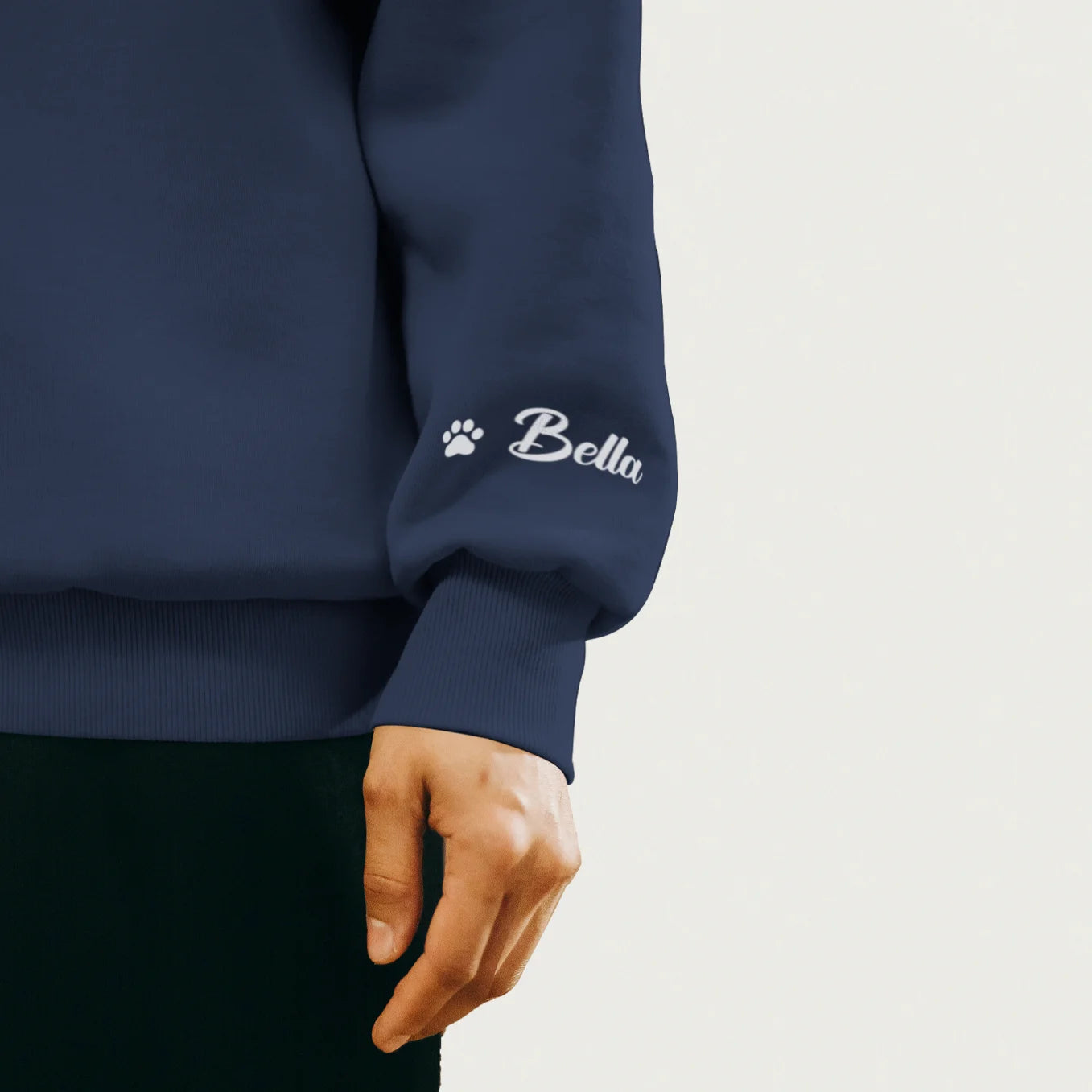 Personalisierter Sweater “Cat Mom” mit Ärmeldruck