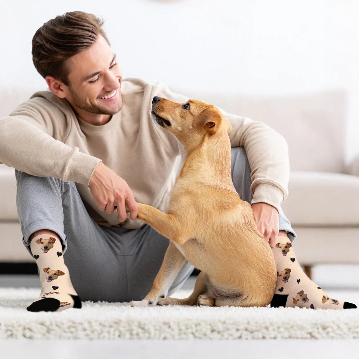 Personalisierte Socken mit deinem Haustier
