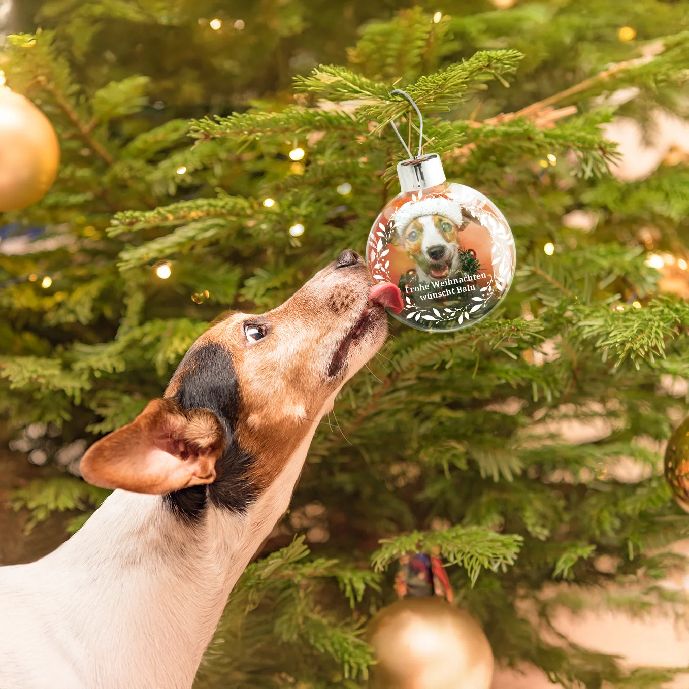 Personalisierte Christbaumkugel "Kranz"