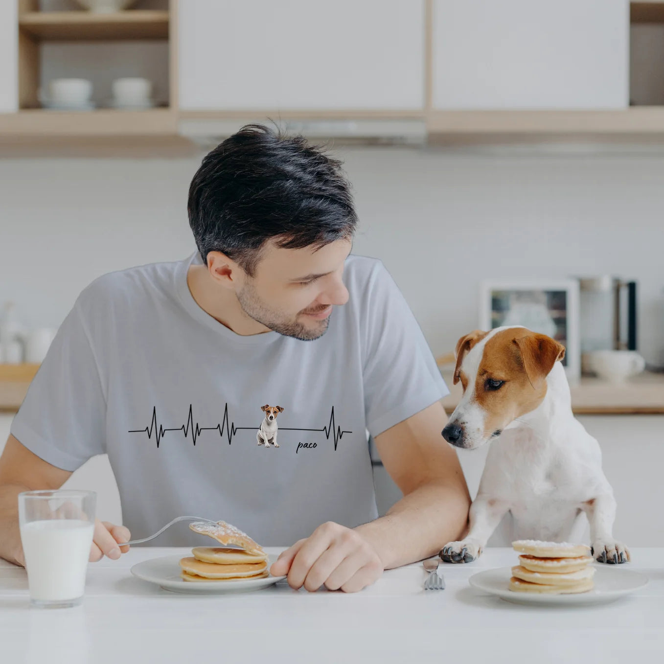 Personalisiertes T-Shirt ''Herzschlag Haustier''