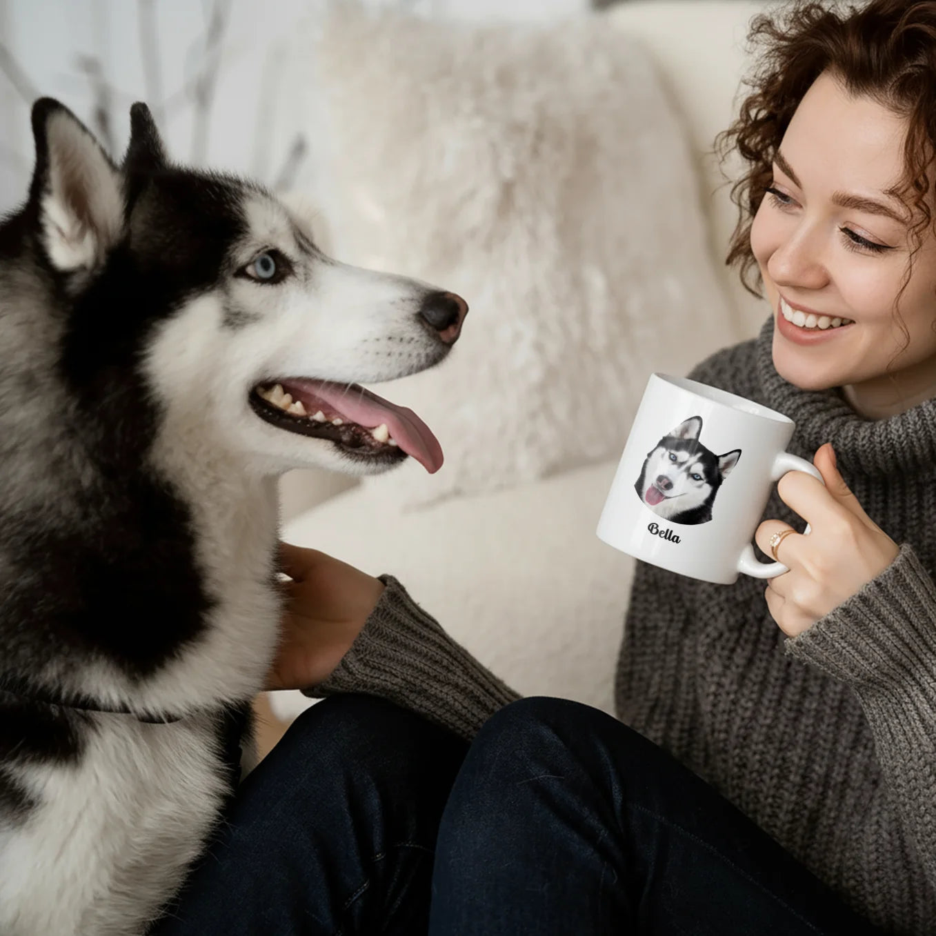 Personalisierte Tasse "Valentinstag"