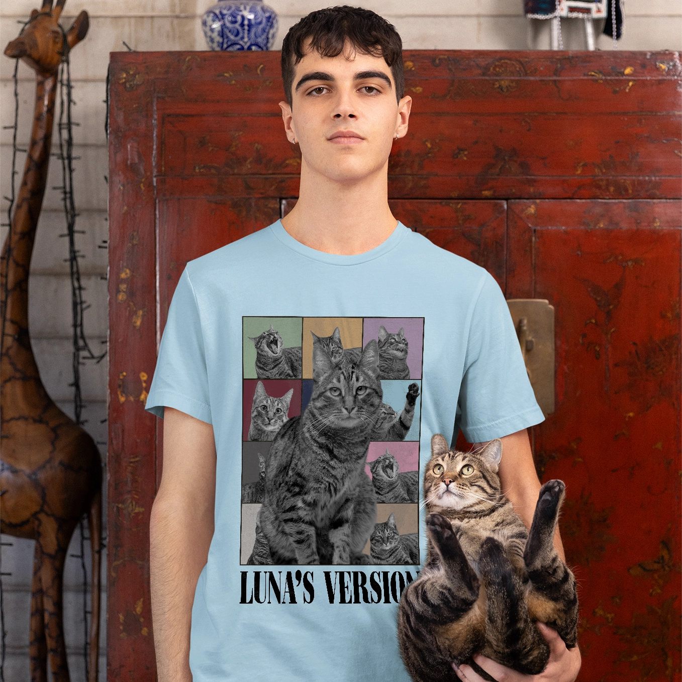 Personalisiertes T-Shirt "Cat's Version" Hey Balu