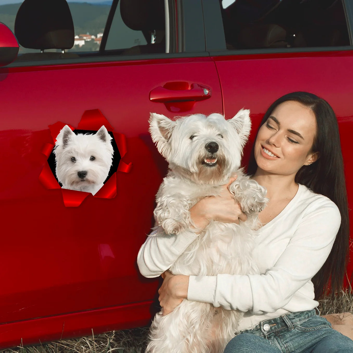 Individueller Autoaufkleber – Spähendes Foto