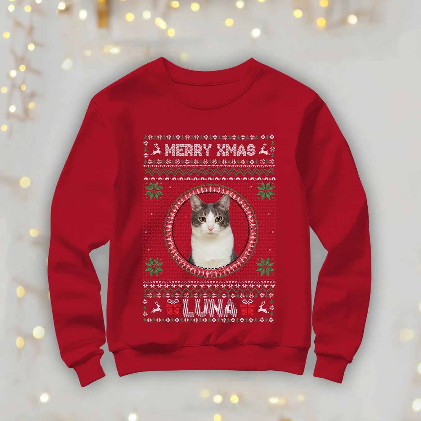 Christmas Sweater Foto “Katze”