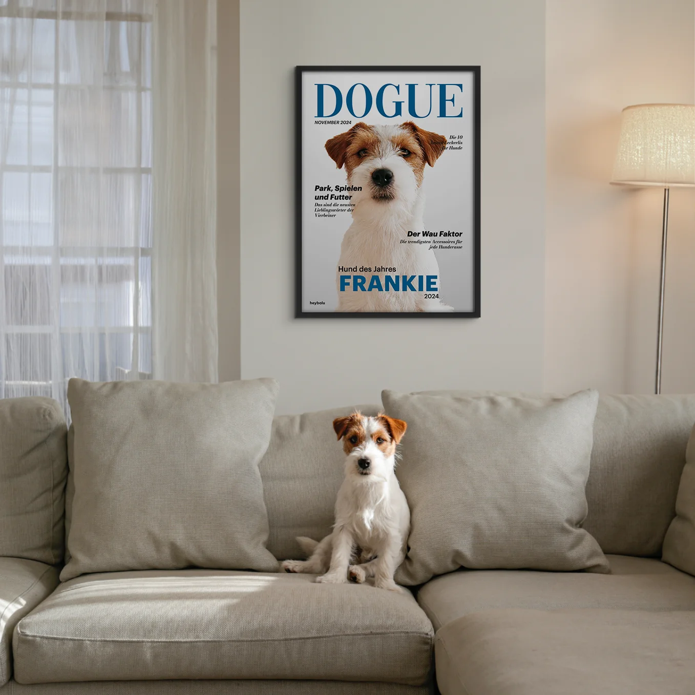 Personalisiertes Poster Hundemagazin "DOGUE"