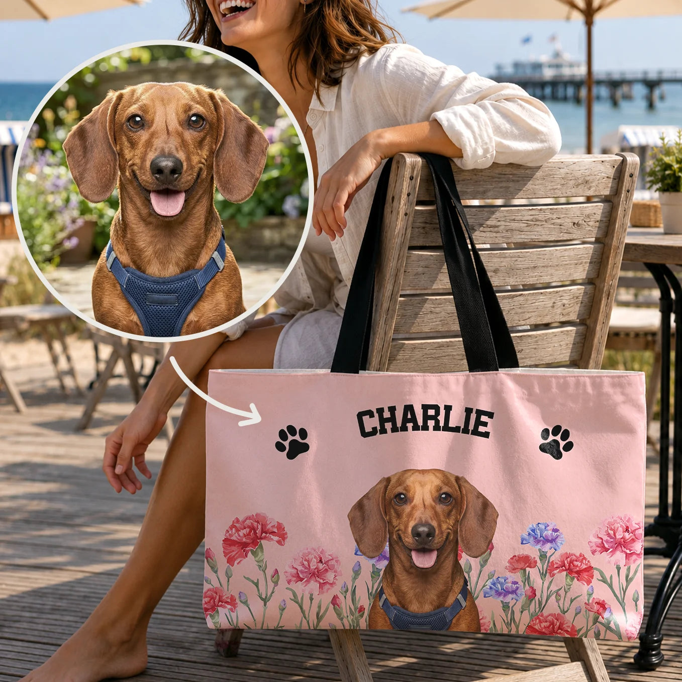 Personalisierter Weekender "Foto Hund"