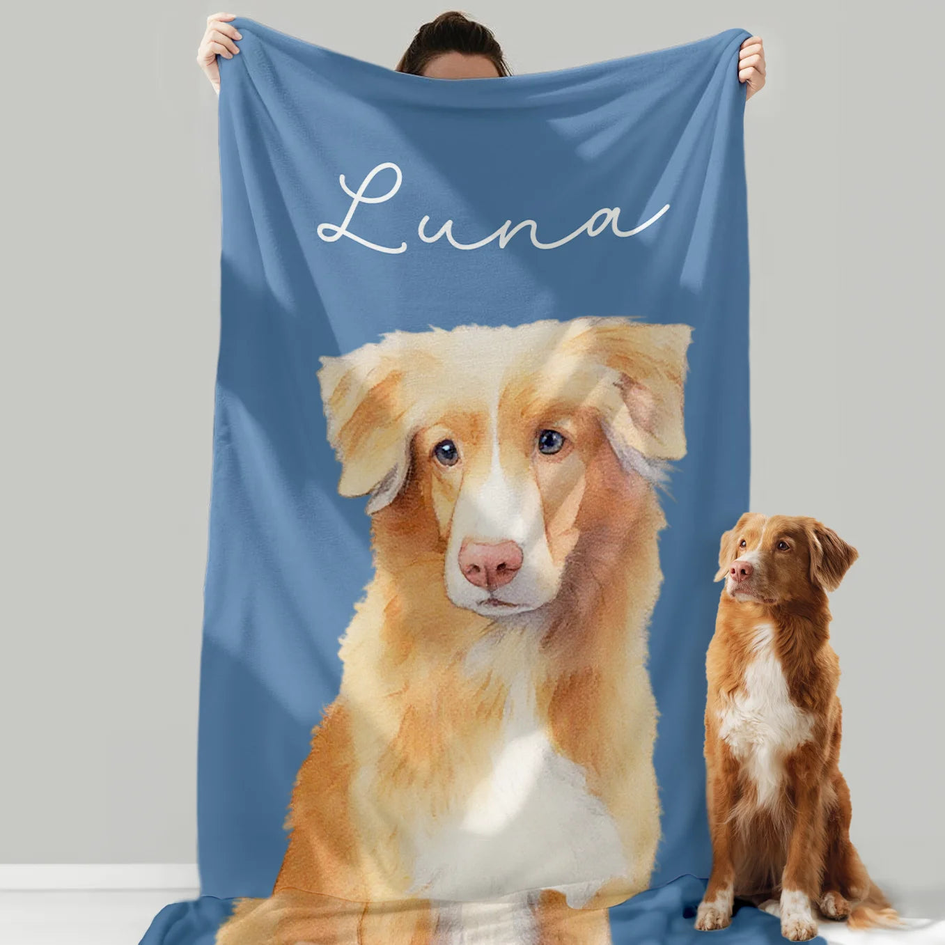 Personalisierte Decke Hund "Portrait"