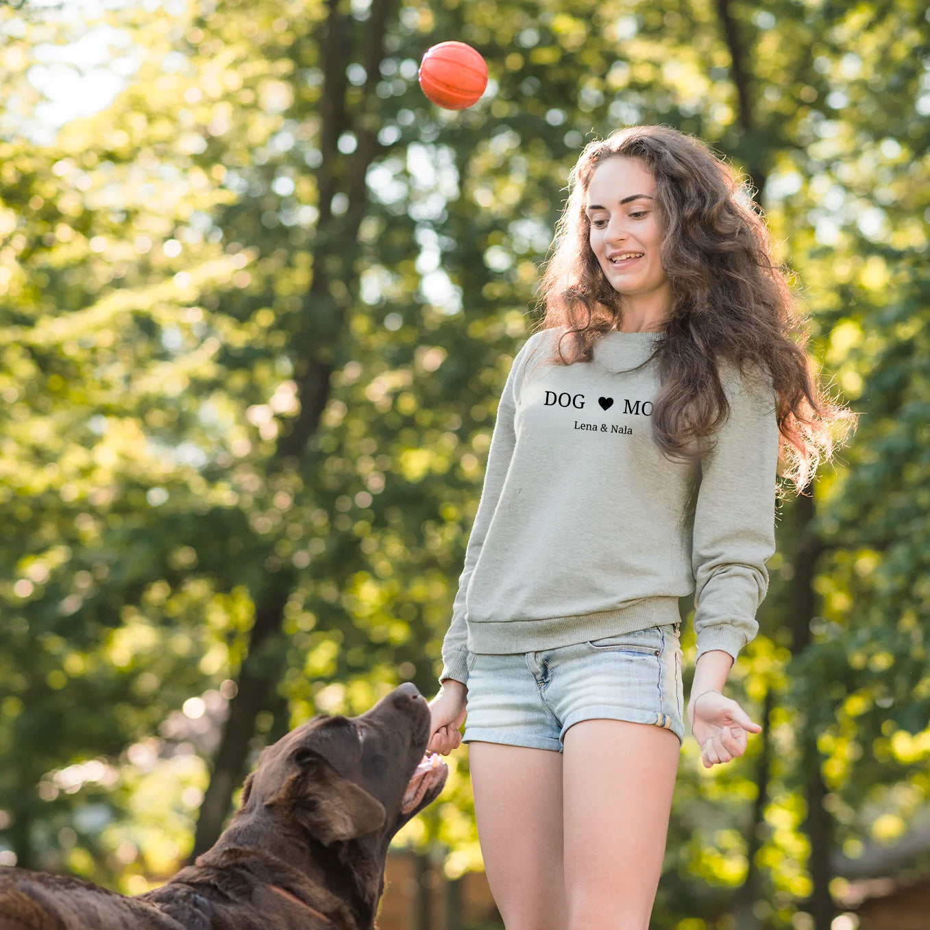 Personalisierter Sweater Dog Mom "Motiv"