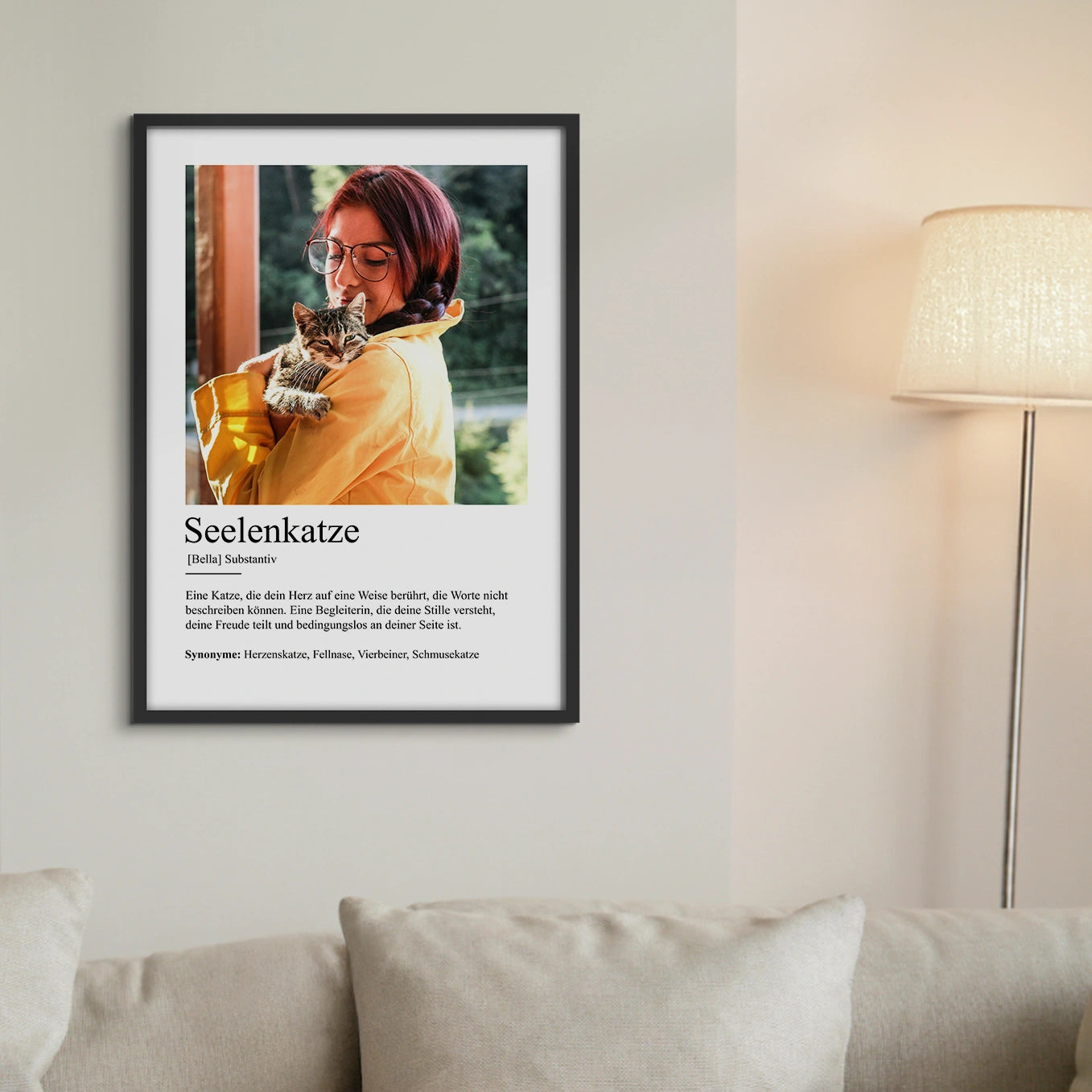 Personalisiertes Poster Definition "Seelenkatze"