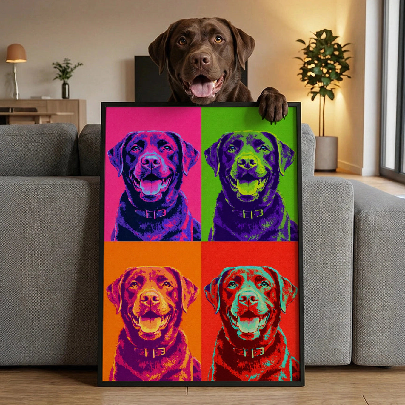 Personalisiertes Poster "Hund als Pop Art"