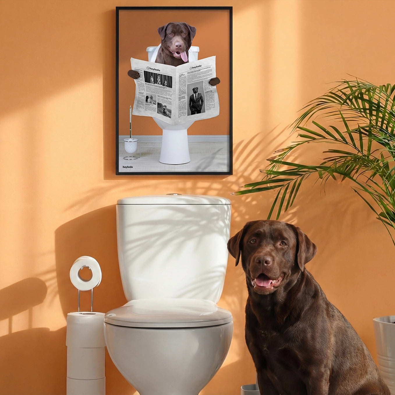 Personalisiertes Poster Hund "Wichtige Sitzung"