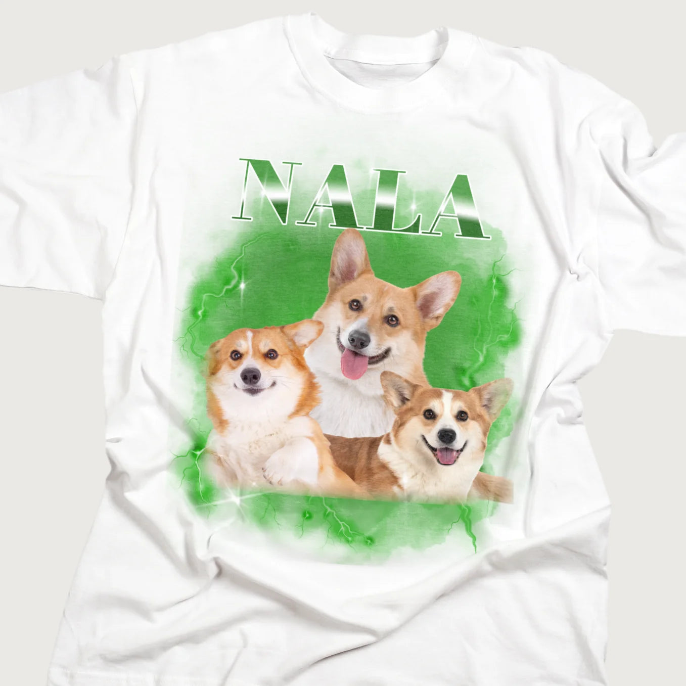 Personalisiertes Haustier T-Shirt "Vintage Name"