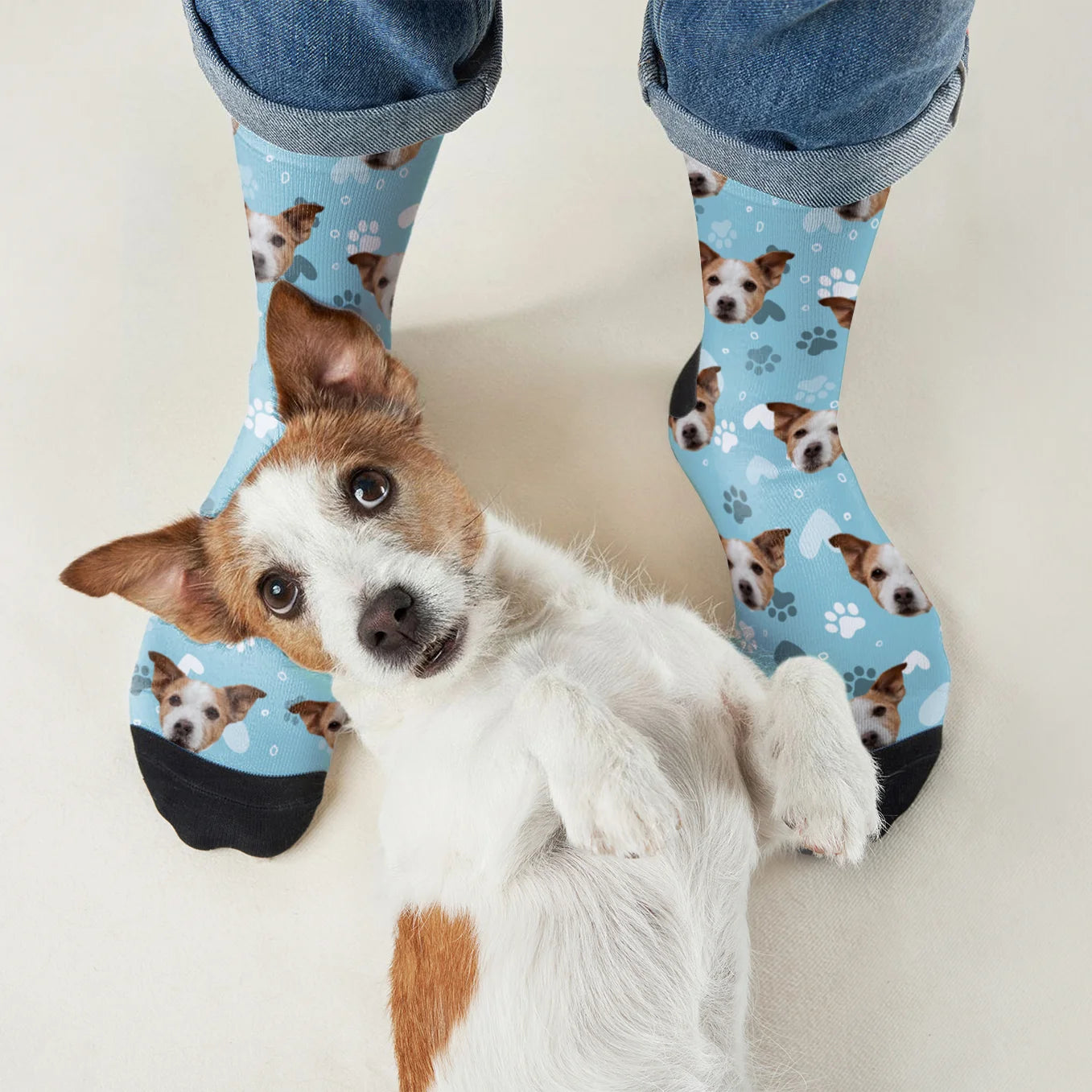 Personalisierte Socken mit deinem Haustierfoto