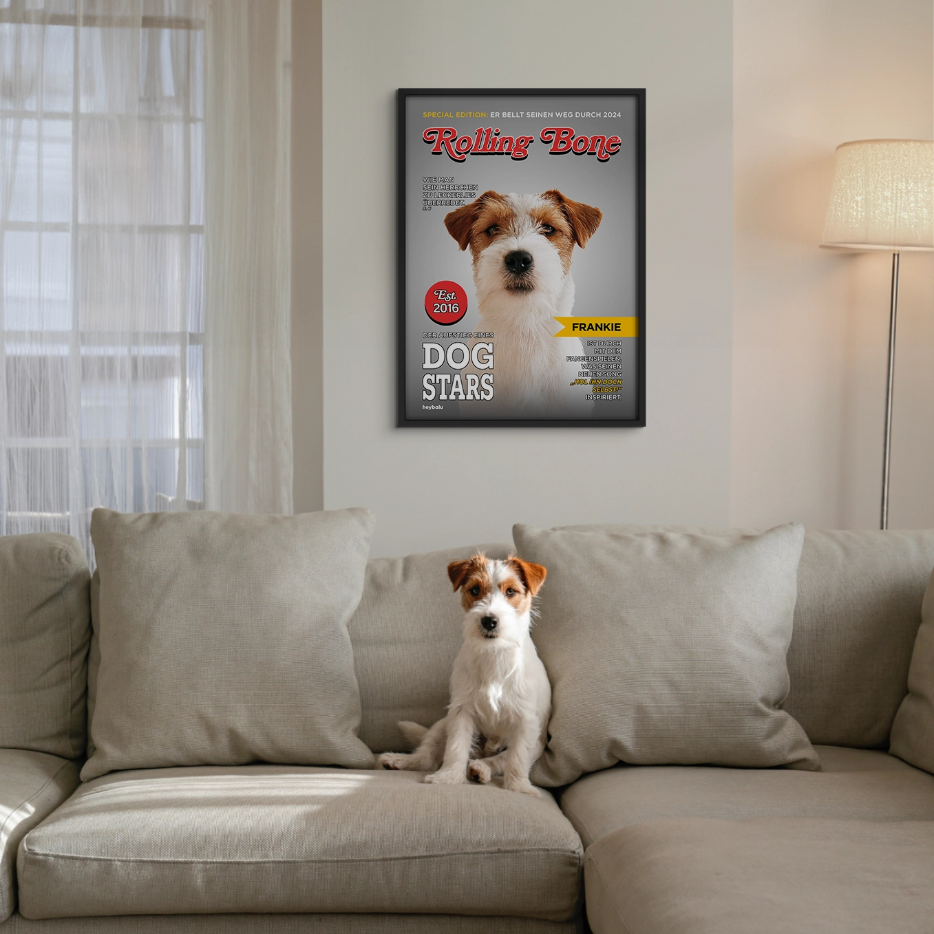 Personalisiertes Poster Hundemagazin "Rolling Bone" Hey Balu