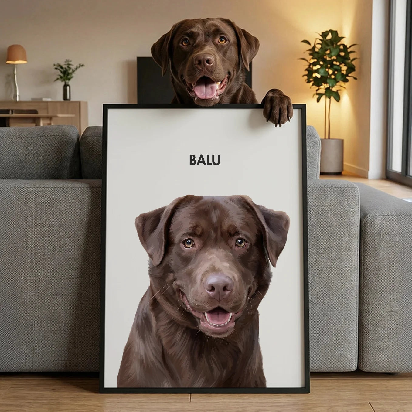 Personalisiertes Poster Hund "Gemälde"