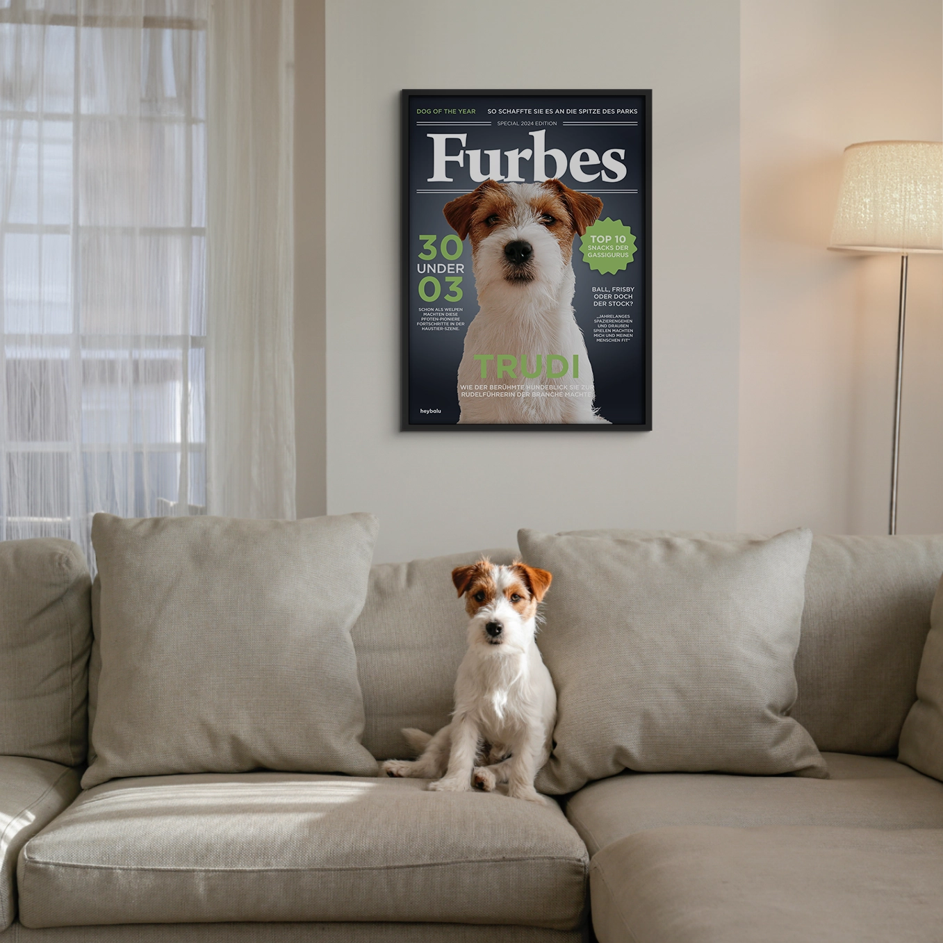 Personalisiertes Poster Hundemagazin "Furbes" Hey Balu