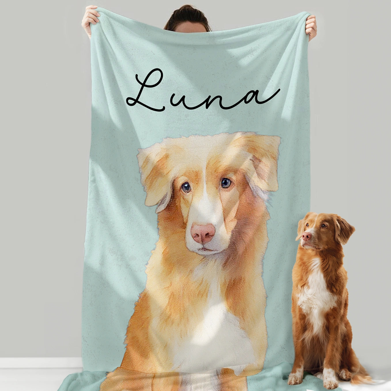 Personalisierte Decke Hund "Portrait"