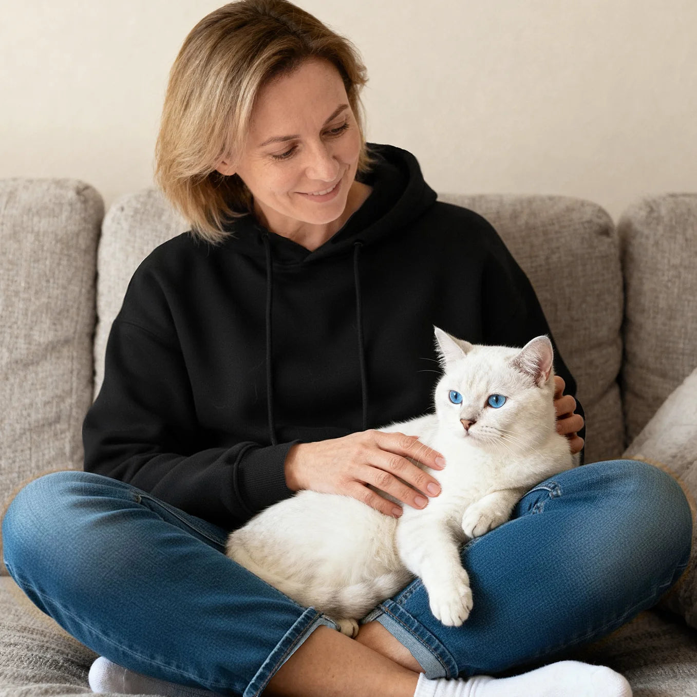 Personalisierter Hoodie "Cat Mom"