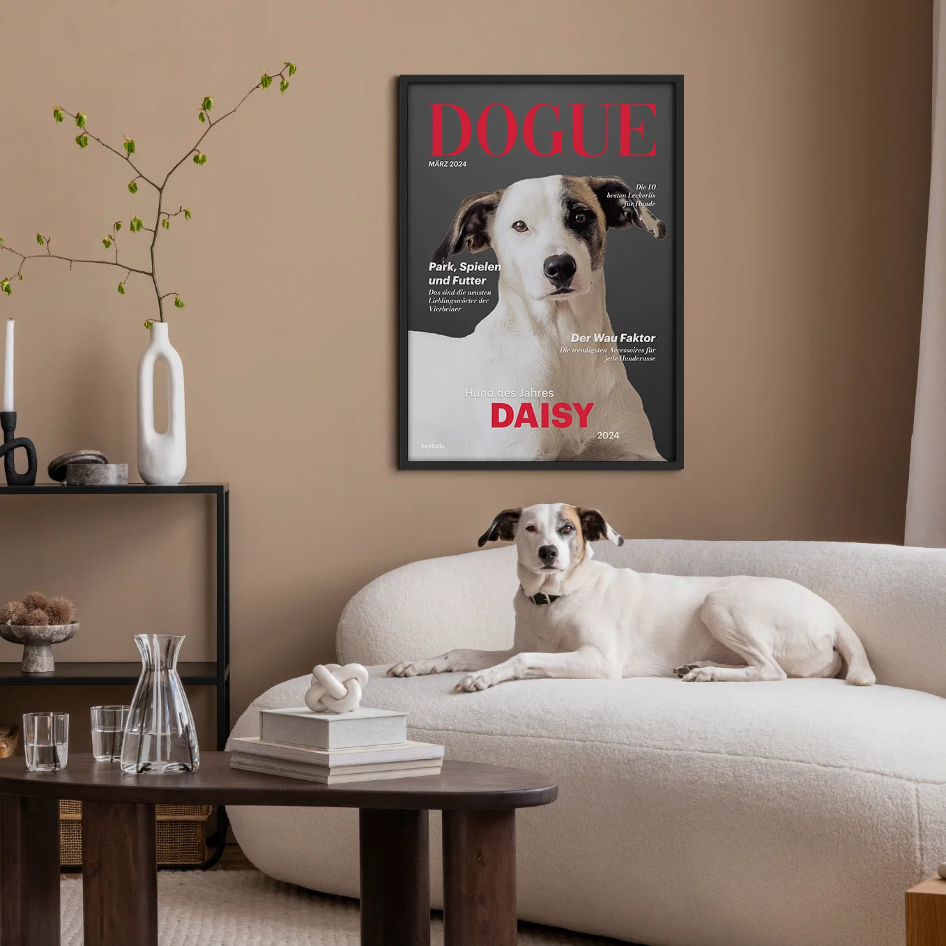 Personalisiertes Poster Hundemagazin "DOGUE"