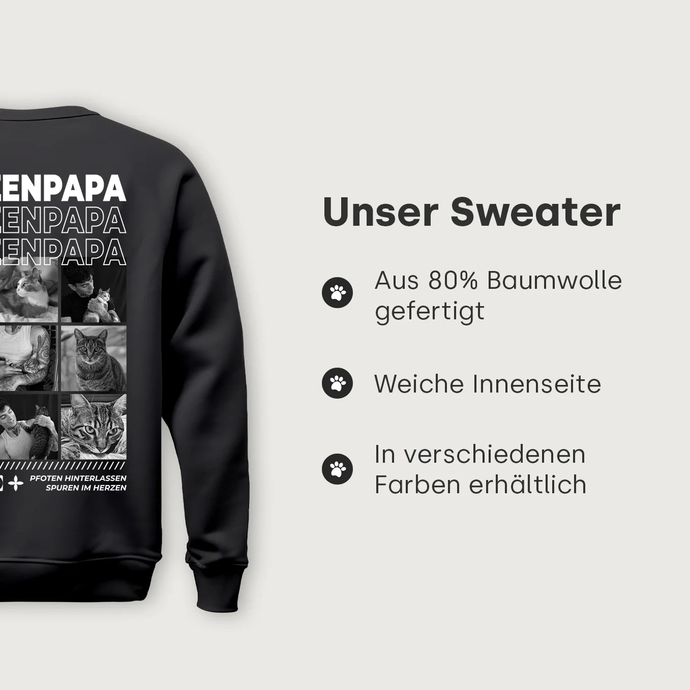 Personalisierter Sweater "Cat Dad"