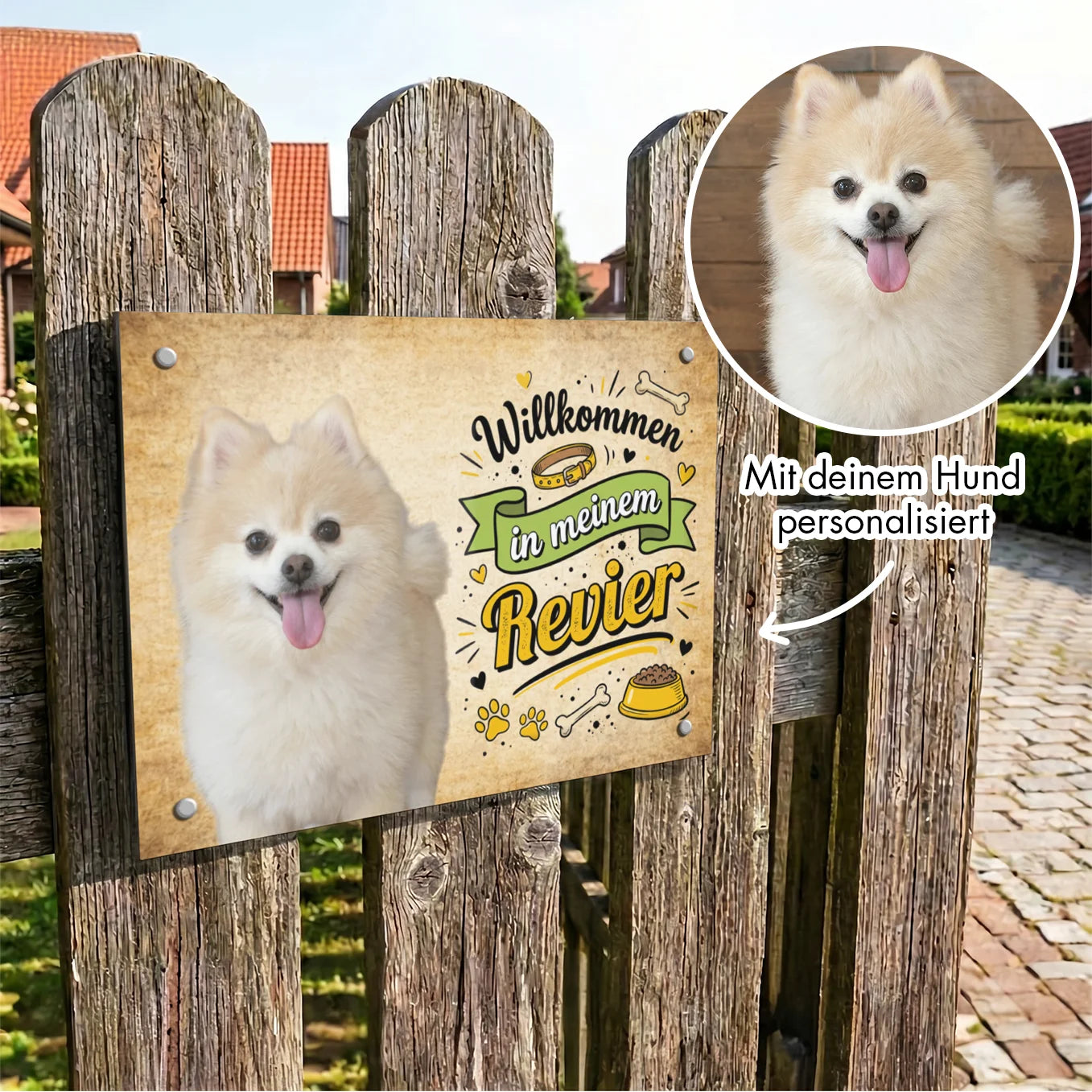 Personalisiertes Türschild "Hier wache ich"
