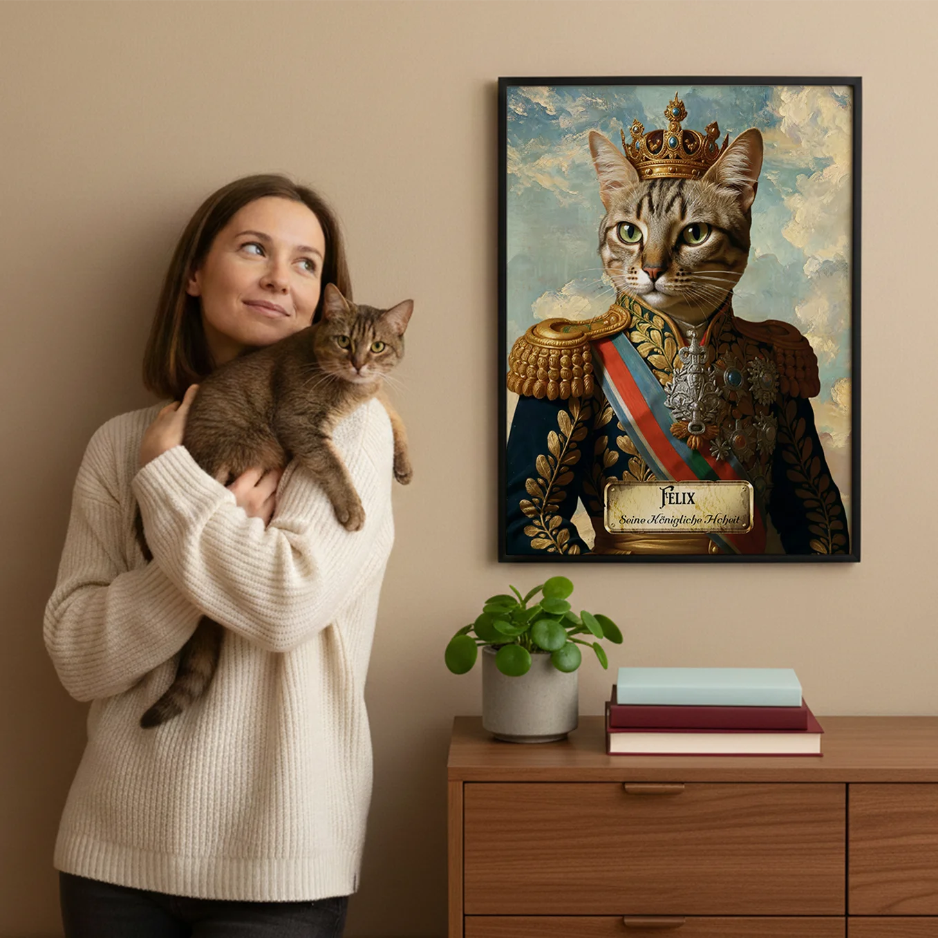 Personalisiertes Katzen-Poster "Royal"