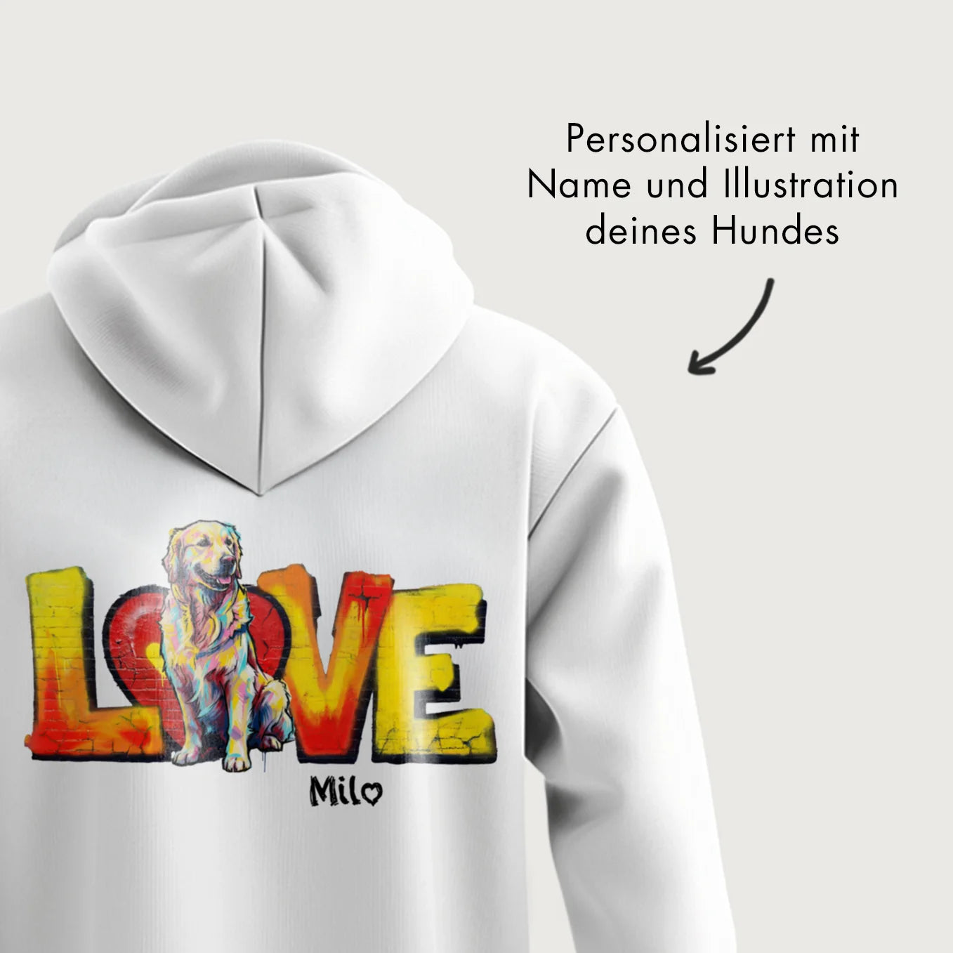 Personalisierter Haustier-Hoodie "LOVE"