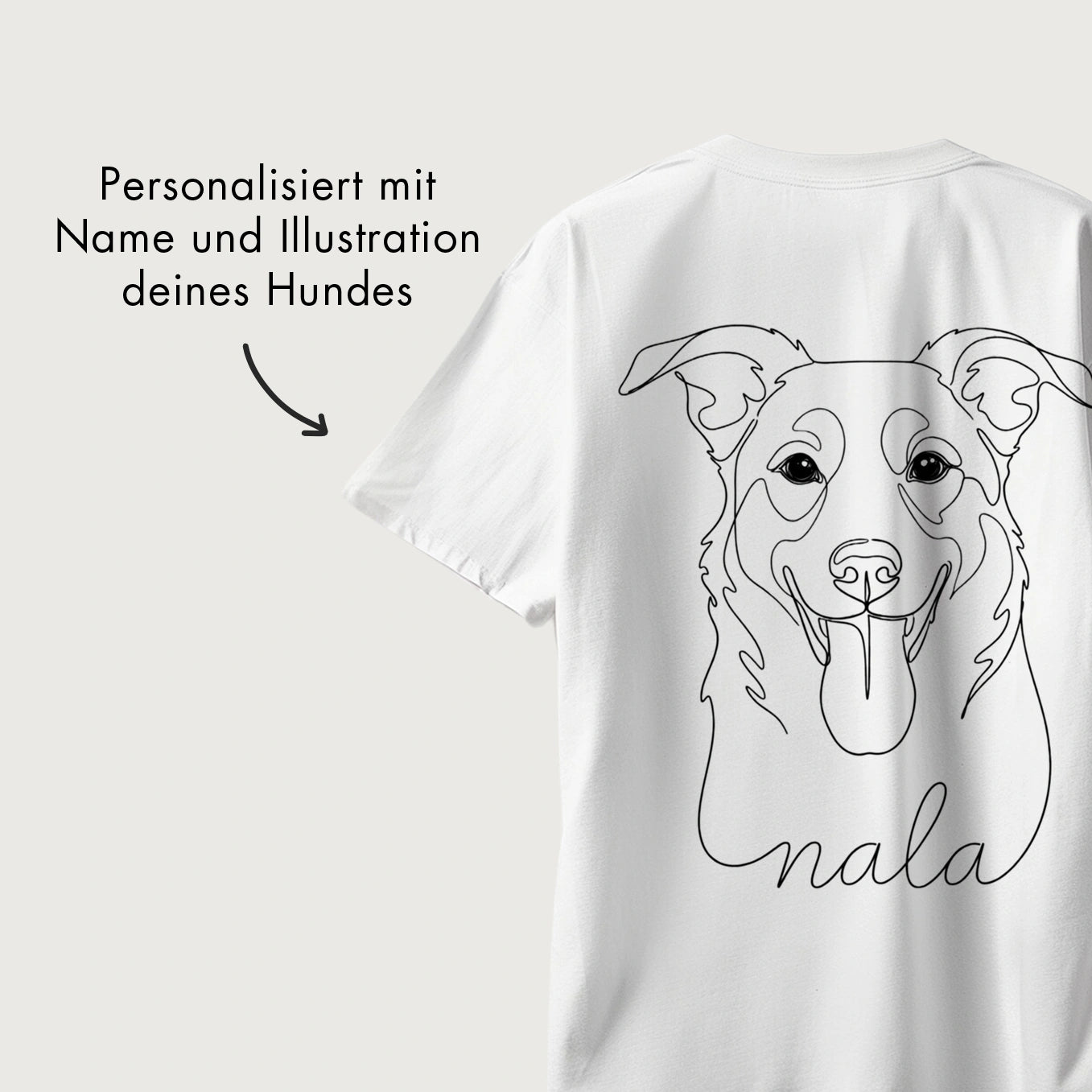 Personalisiertes T-Shirt Oversized “Dog Dad” mit Ärmeldruck
