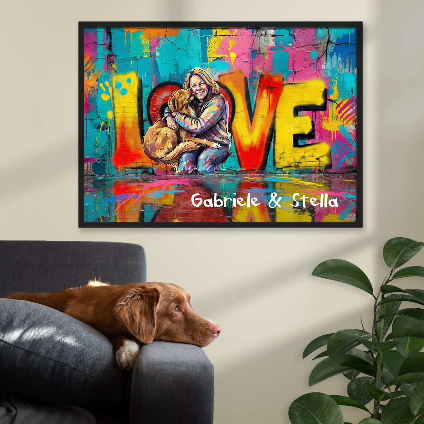 Personalisiertes Poster "Dog Mom LOVE"