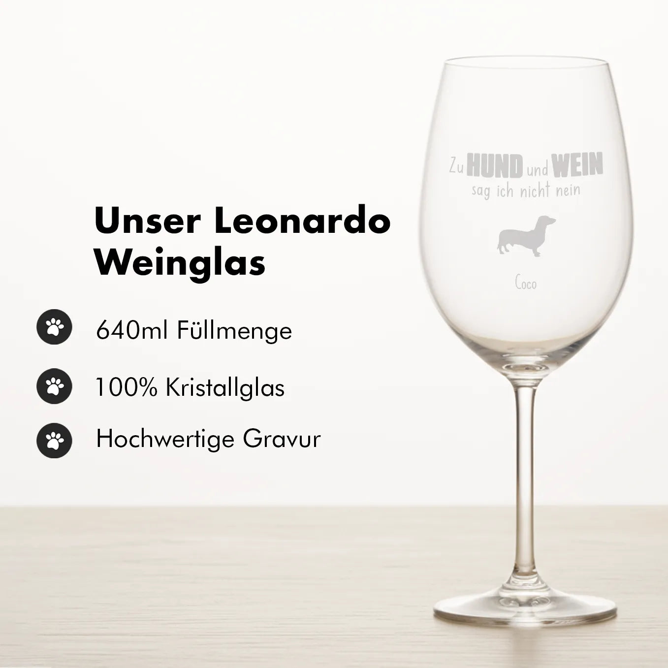 Personalisiertes XXL Weinglas “Hund und Wein”