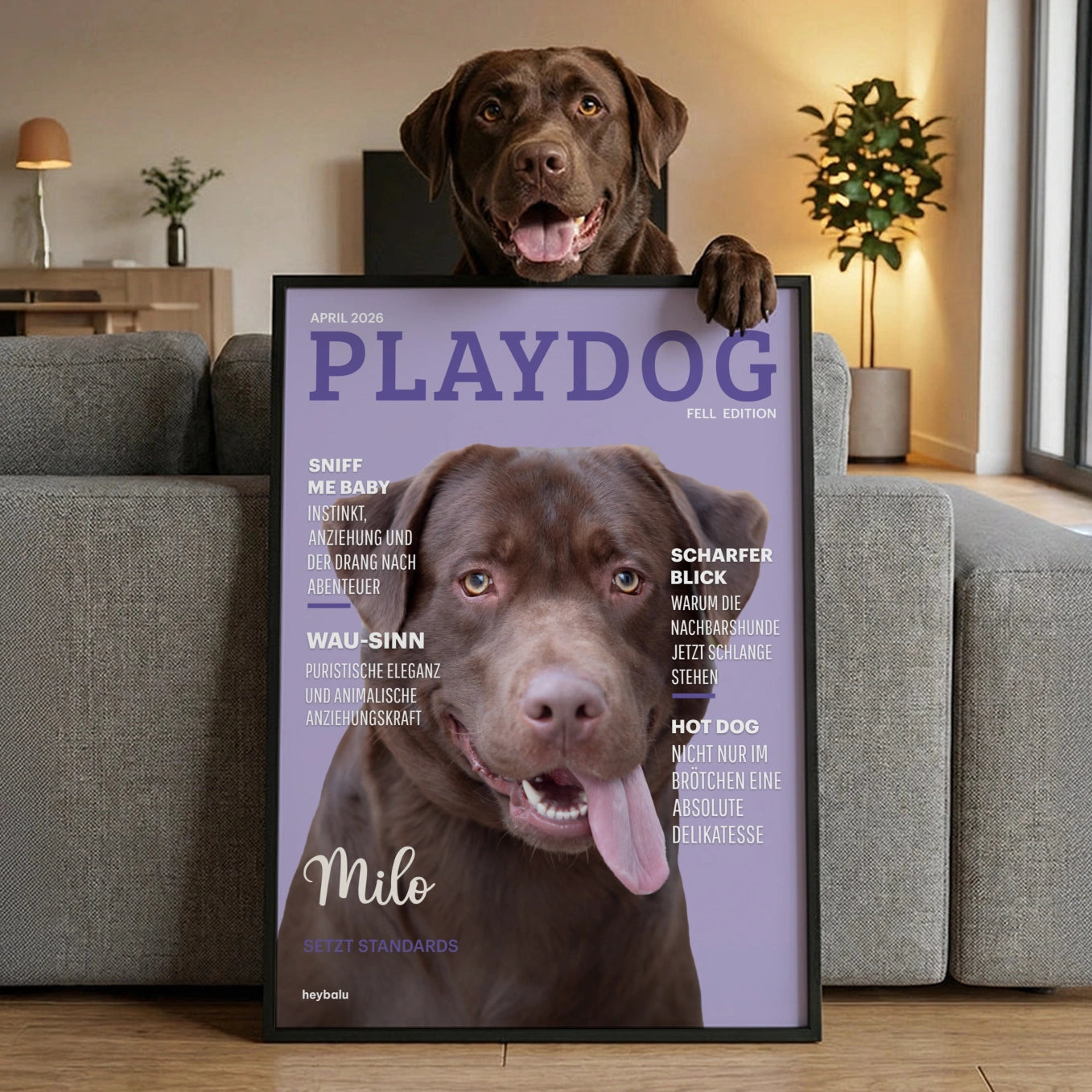 Personalisiertes Poster Hundemagazin "Playdog"