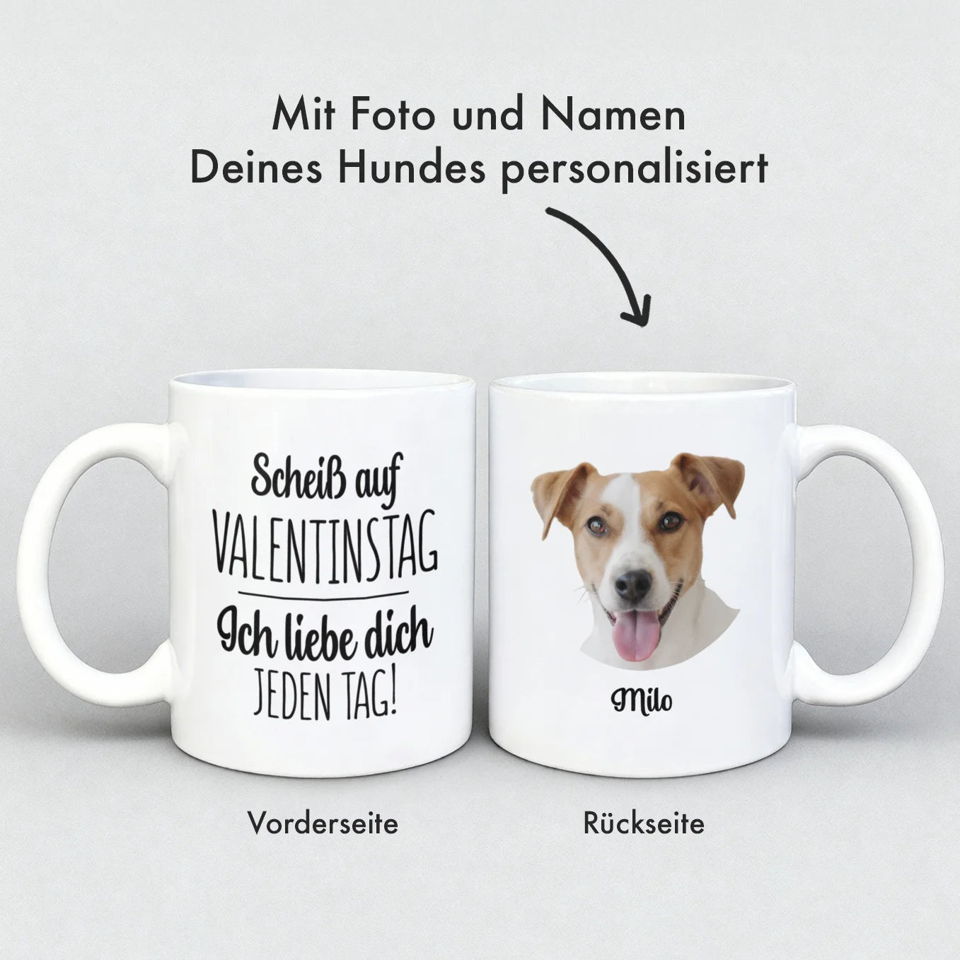 Personalisierte Tasse "Valentinstag"