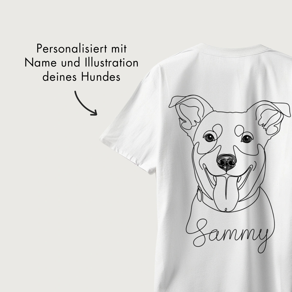 Personalisiertes Oversized Shirt "Dog Mom" mit Ärmeldruck