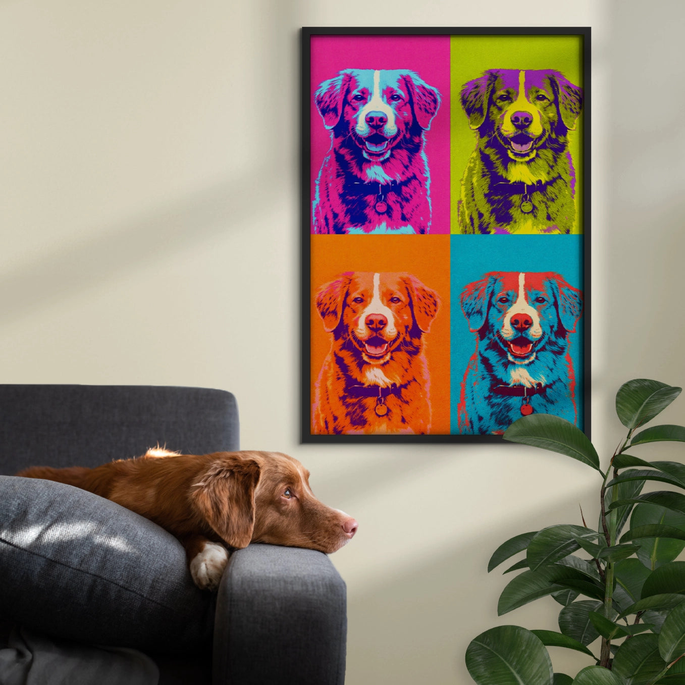 Personalisiertes Poster "Hund als Pop Art"