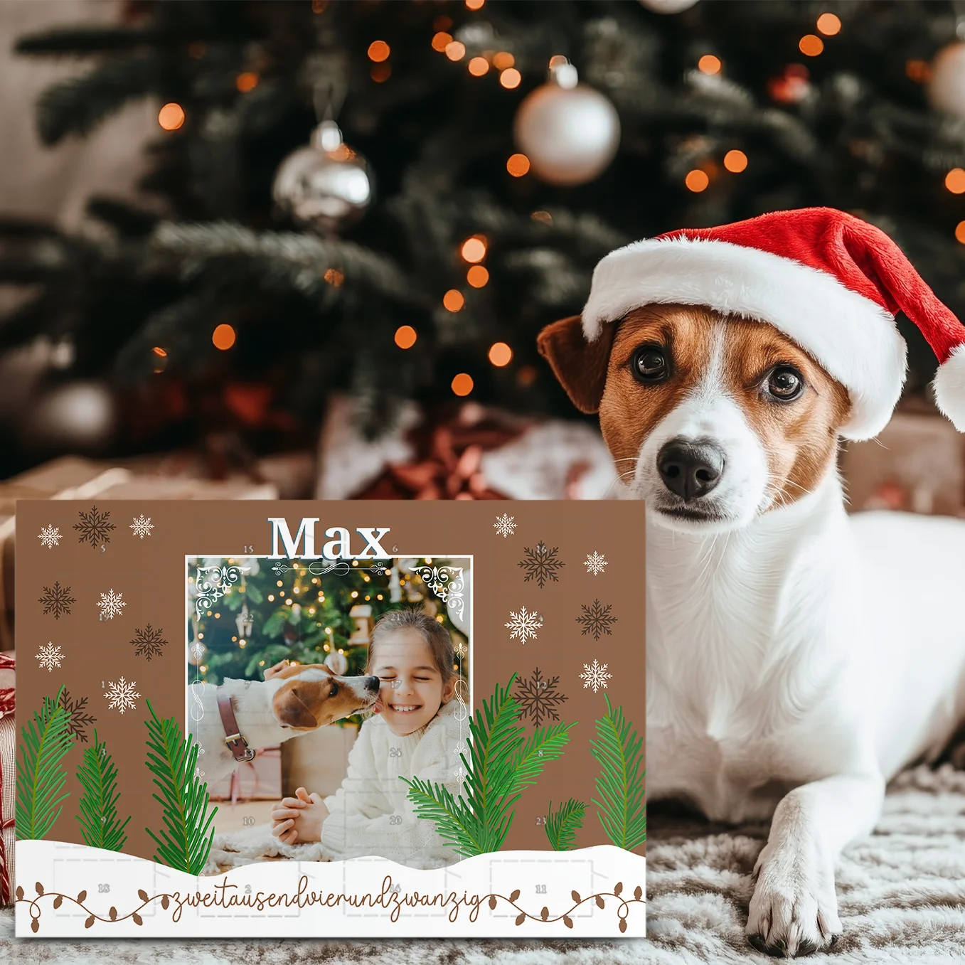 Personalisierter Leckerli Adventskalender "Schneezauber" heybalu