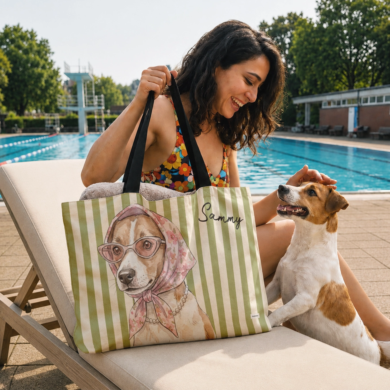 Personalisierte Strandtasche "Hund"