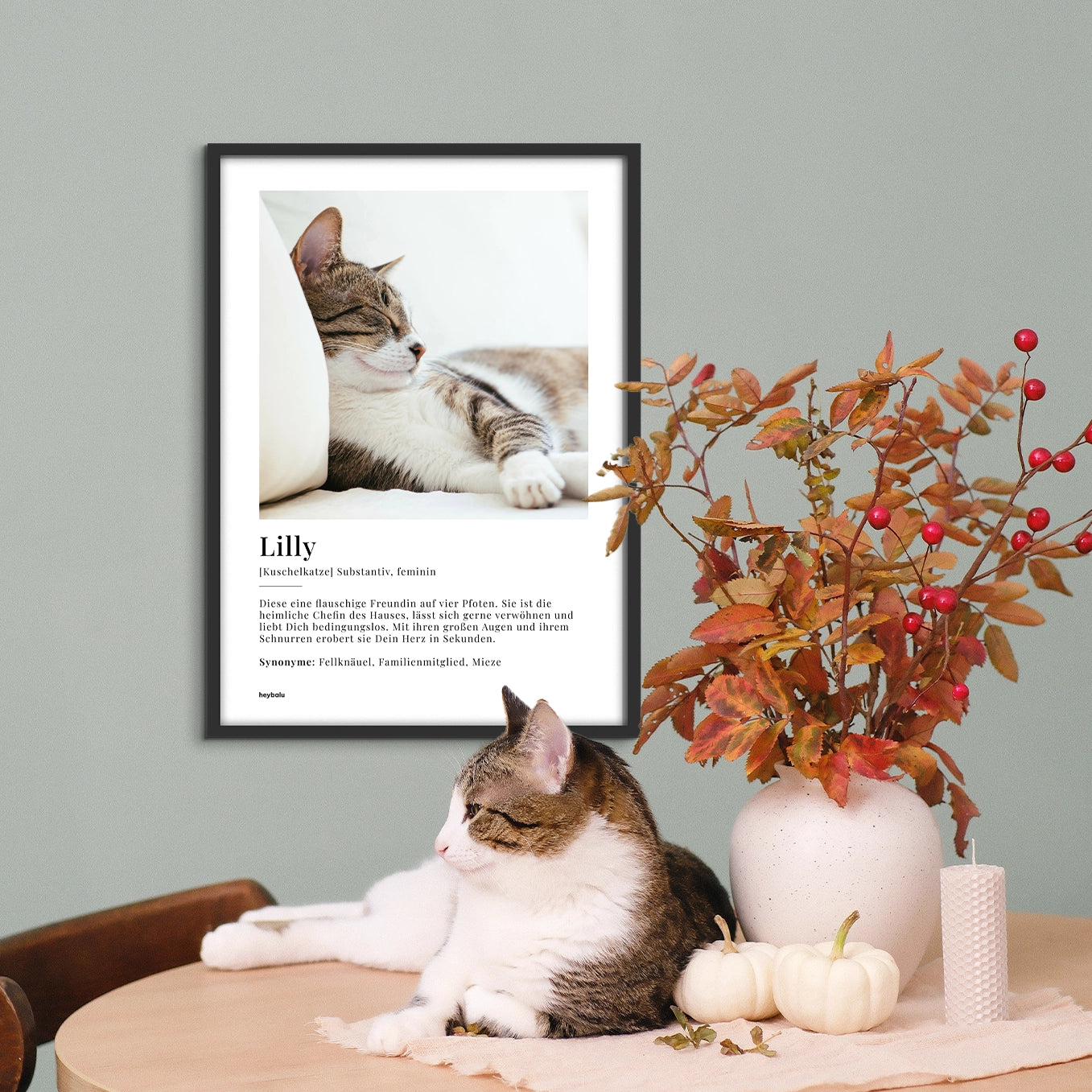 Personalisiertes Fotoposter "Katze Definition" Hey Balu