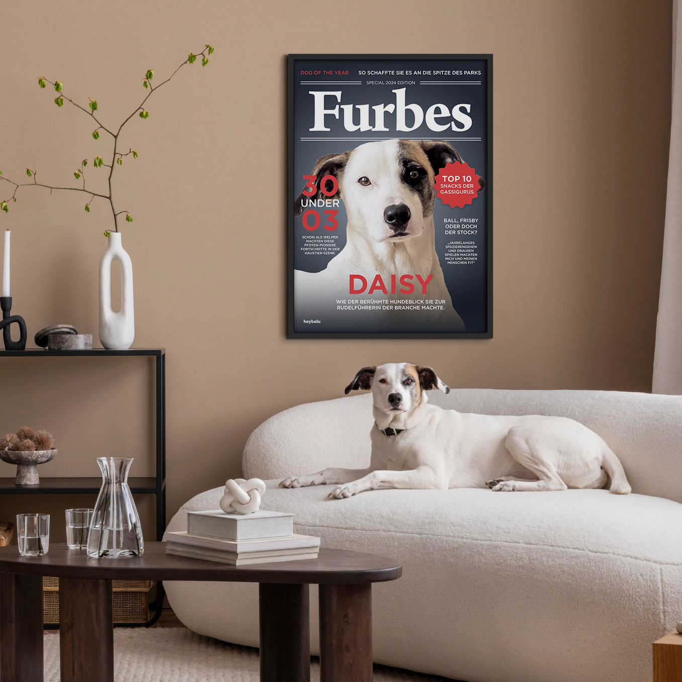 Personalisiertes Poster Hundemagazin "Furbes" Hey Balu