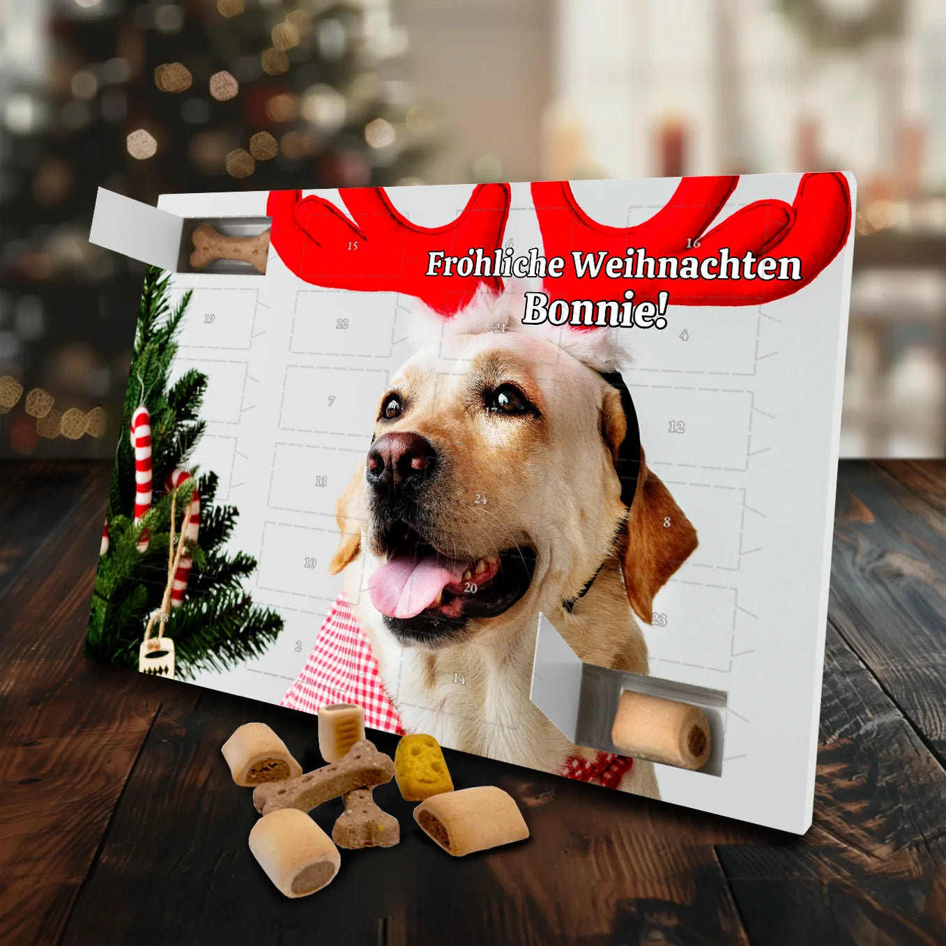 Personalisierter Adventskalender "Hunde Leckerli" heybalu